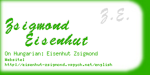 zsigmond eisenhut business card